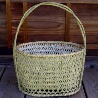 根曲竹ダ円手提げ籠（大）