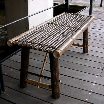 虎竹縁台（折り畳み式）小<br>100cm　2人掛け