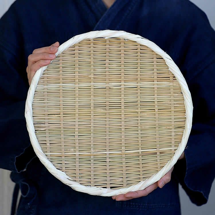 国産】丸竹ざる（大）30cm | 虎斑竹専門店 竹虎