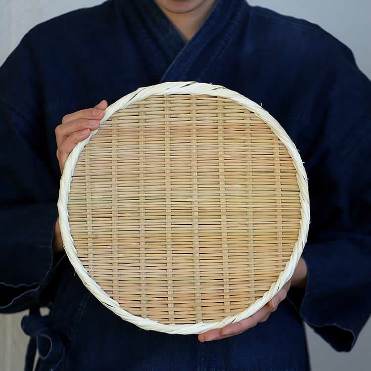 国産】丸竹ざる（中）27cm | 虎斑竹専門店 竹虎