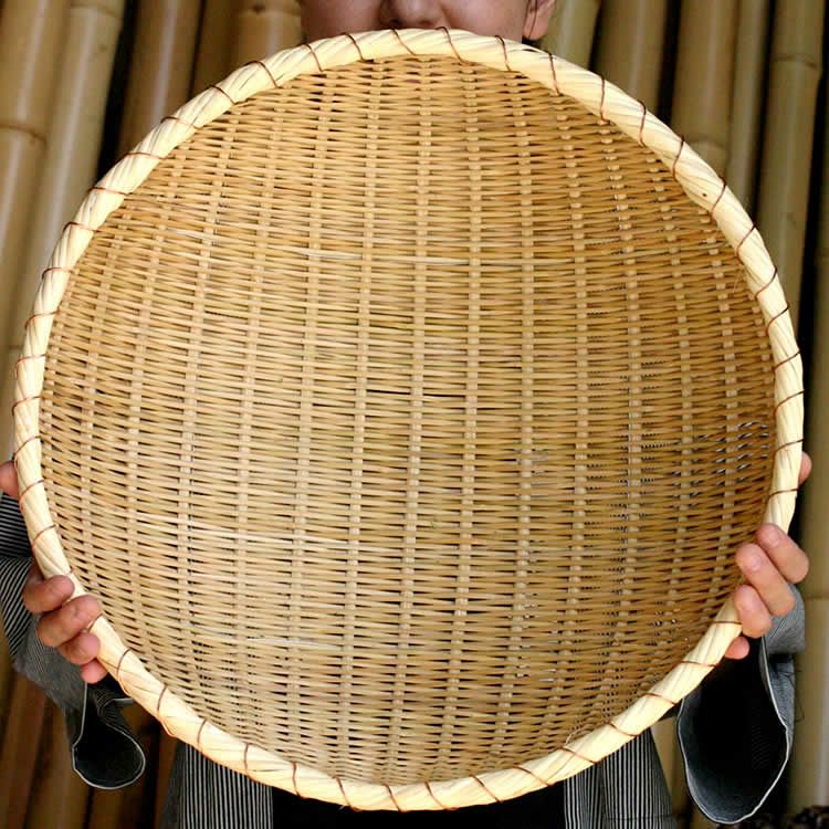 深竹ざる（銅巻）中 46cm | 虎斑竹専門店 竹虎 