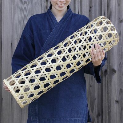 夏でもひんやり涼しい竹の抱き枕<br>白竹抱き枕六ツ目　70センチ<br>（竹夫人/竹婦人/筒枕/筒まくら）