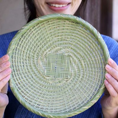 青竹そばざる（渦）大 24cm