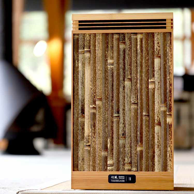 日本唯一の虎竹と最高級竹炭で竹林の風を届けたい空気清浄機「竹風」8～12畳用 虎斑竹専門店 竹虎