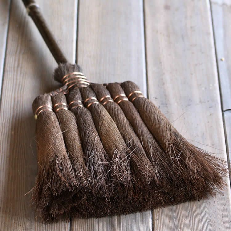 棕櫚箒 シュロほうき 長柄７玉