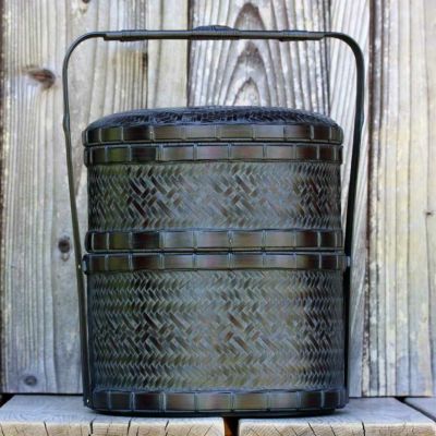 【ワケあり一点限り】染竹二段茶びつ