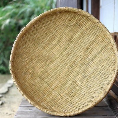 【限定】丈夫でしなやか、<br>干し野菜や梅干しざるにも使える大型<br>120年に一度の開花で希少竹材！<br>奇跡のスズ竹丸ざる（特大）60cm