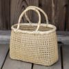 白あけびこだし編み手提げ籠バッグ