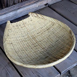 スズ竹箕ざる（片口ざる）大 | 虎斑竹専門店 竹虎