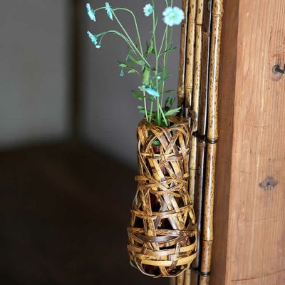 最適な価格 国産 虎竹 竹細工 ハンドメイド DIY 生花 花瓶