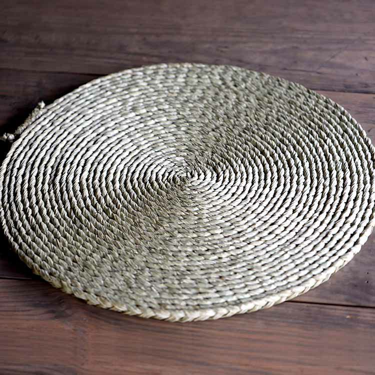 受注生産 お届けまで約2ヶ月】夏涼しく、冬温かい七島藺縄編み円座 50