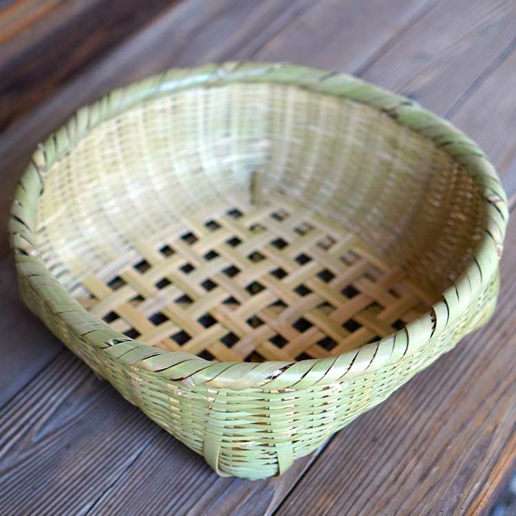 青竹巻縁茶碗籠（大） ご家族で使える昔ながらの素朴な竹籠 | 虎斑竹専門店 竹虎