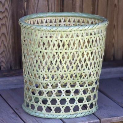 伝統の真竹洗濯籠（楕円）
