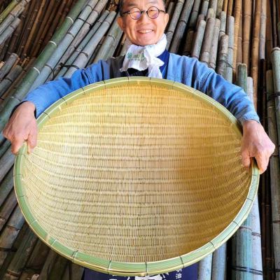 【竹虎YouTube特別販売！】孟宗竹で作られた超レアな横編みの深竹ざる