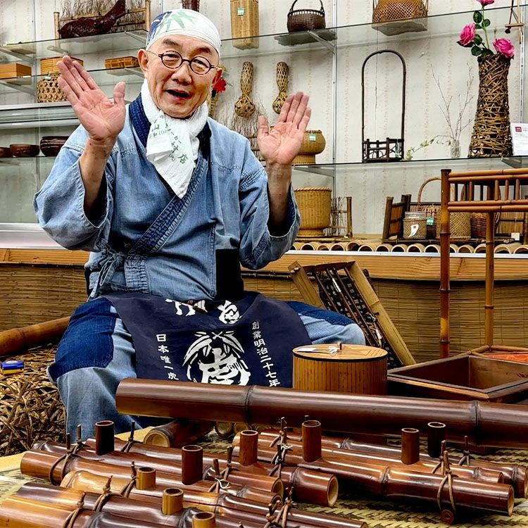 竹虎YouTube特別販売！】古民家で150年眠り続けた煤竹を使う煤竹細工の数々