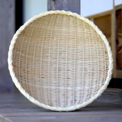 深竹ざる（亀ざる）籐巻 小