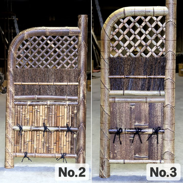 【40%OFF！虫食い・大穴ありSALE特別価格】【送料別途見積】虎竹玉袖垣幅81～90cm