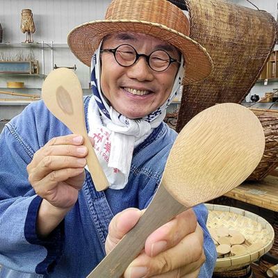 【13日まで期間限定価格】新品【希少】竹製楕円形菓子器　竹細工　茶道具 根曲竹楕円底付茶碗籠（小） | 虎斑竹専門店 竹虎
